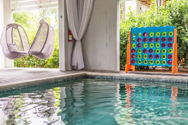 Pool of this home near Bradley Beach