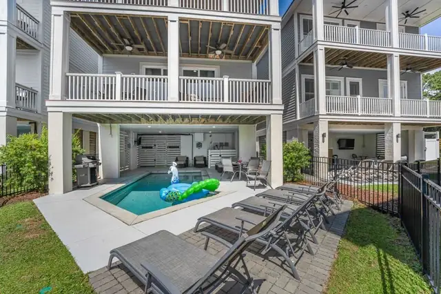 Pool of this home near Bradley Beach