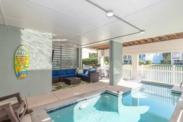 Pool of this home near Bradley Beach