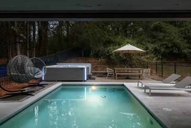 Pool of this home near Bradley Beach