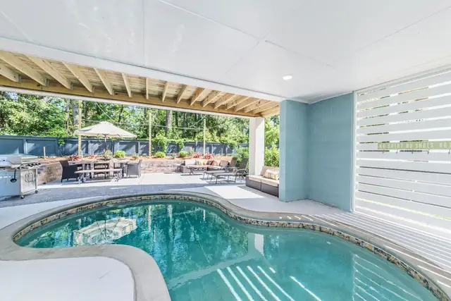 Pool of this home near Bradley Beach