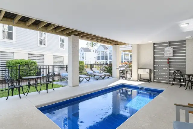 Pool of this home near Bradley Beach