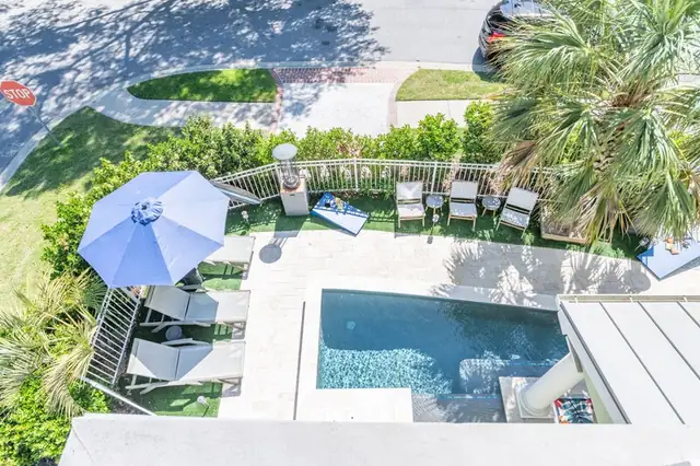Pool of this home near Bradley Beach