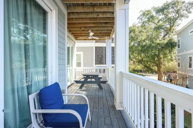 Balcony of this home near Bradley Beach