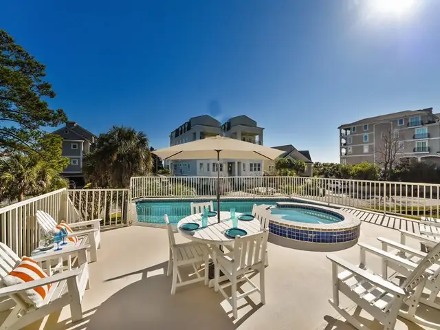 Pool of this home near Bradley Beach