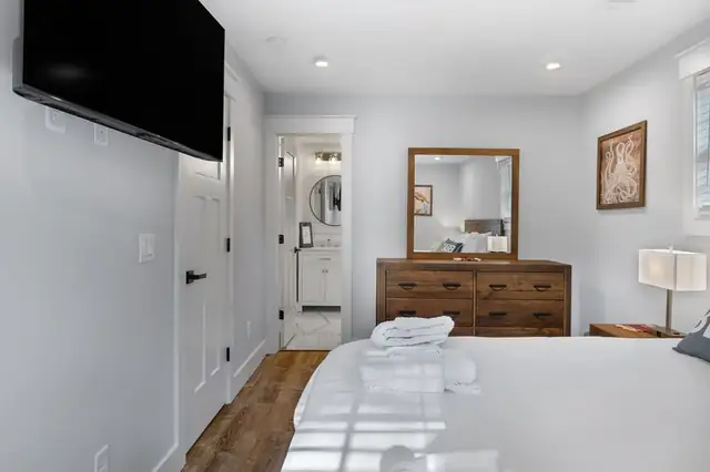 Bedroom of this home near Bradley Beach