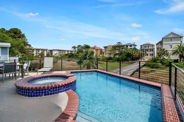 Pool of this home near Bradley Beach