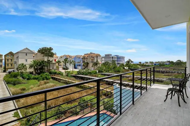 Balcony of this home near Bradley Beach
