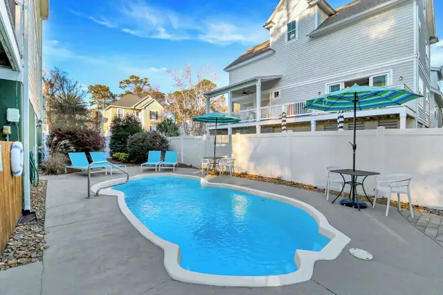 Pool of this home near Bradley Beach