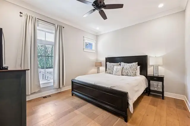 Bedroom of this home near Folly Field Beach
