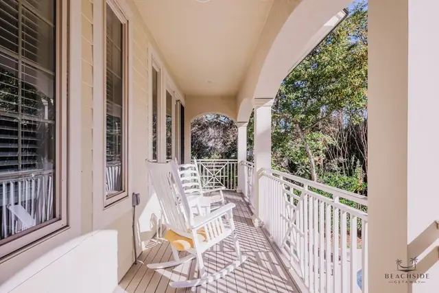 Balcony of this home near Folly Field Beach