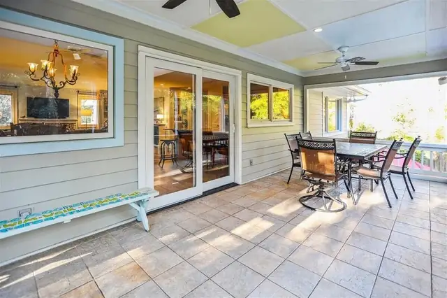 Balcony of this home near Folly Field Beach