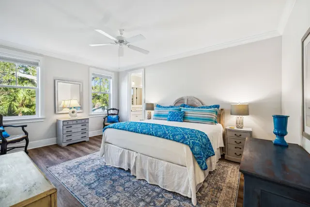 Bedroom of this home near Folly Field Beach