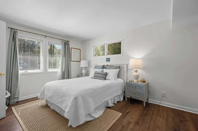 Bedroom of this home near Folly Field Beach