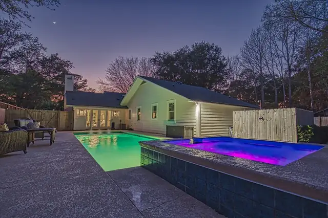 Pool of this home near Folly Field Beach