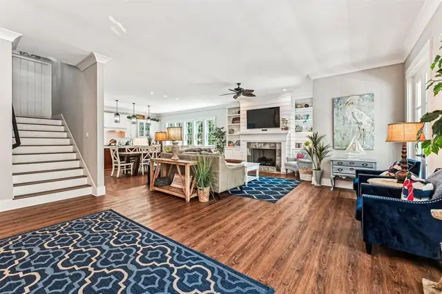 Living room of this home near Folly Field Beach
