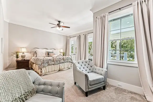 Bedroom of this home near Folly Field Beach