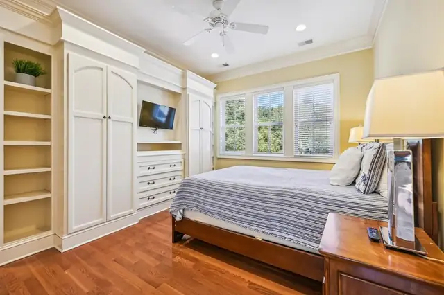 Bedroom of this home near Folly Field Beach