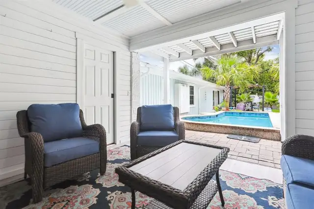 Balcony of this home in Forest Beach
