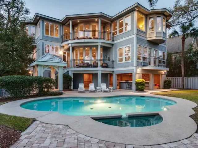 Pool of this home in Forest Beach