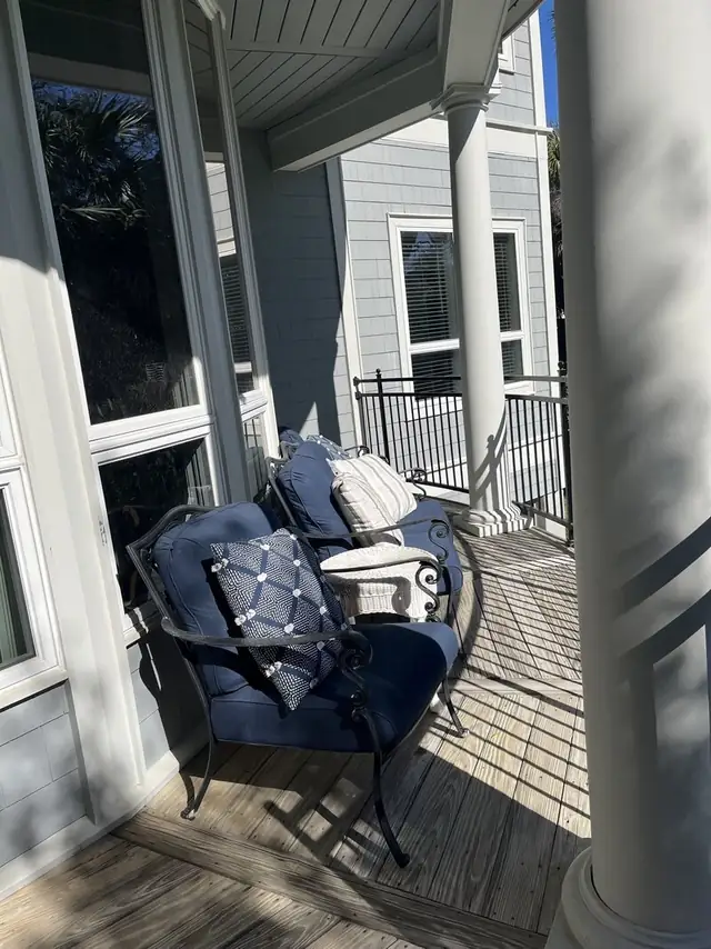 Balcony of this home in Forest Beach