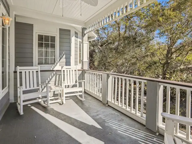 Balcony of this home in Forest Beach