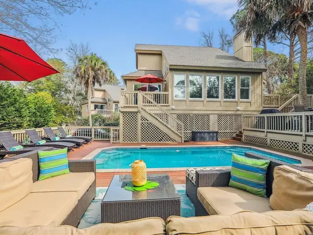 Pool of this home in Forest Beach