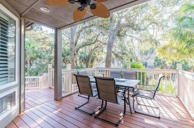 Balcony of this home in Forest Beach