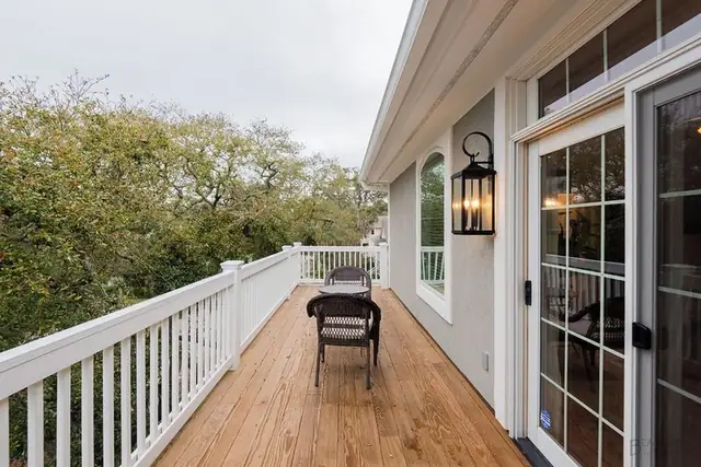 Balcony of this home in Forest Beach