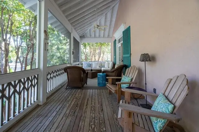 Balcony of this home in Forest Beach