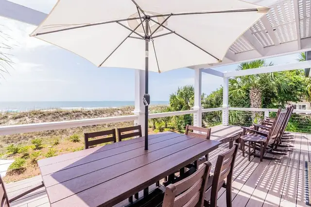 Balcony of this home in Forest Beach