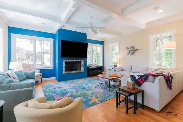 Living room of this home in Forest Beach