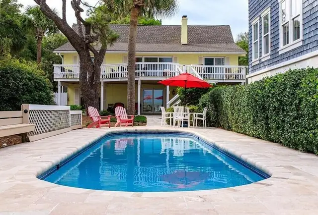 Pool of this home in Forest Beach
