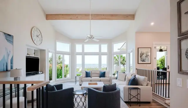 Living room of this home in Forest Beach