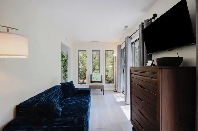 Living room of this home in Forest Beach