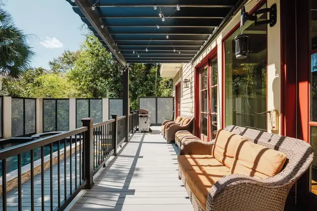 Balcony of this home in Forest Beach