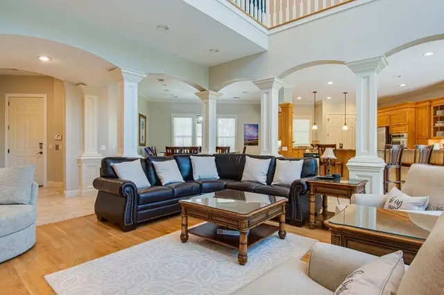 Living room of this home in Forest Beach