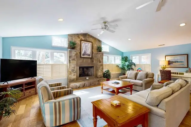Living room of this home in Forest Beach