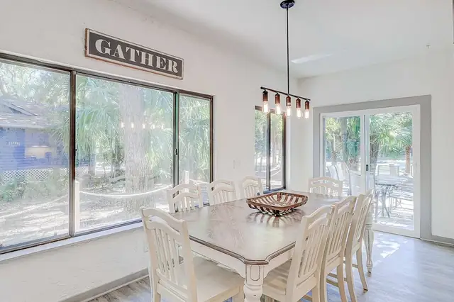 Dining area of this home in Forest Beach