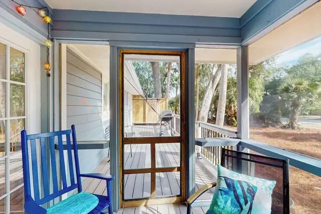 Balcony of this home in Forest Beach