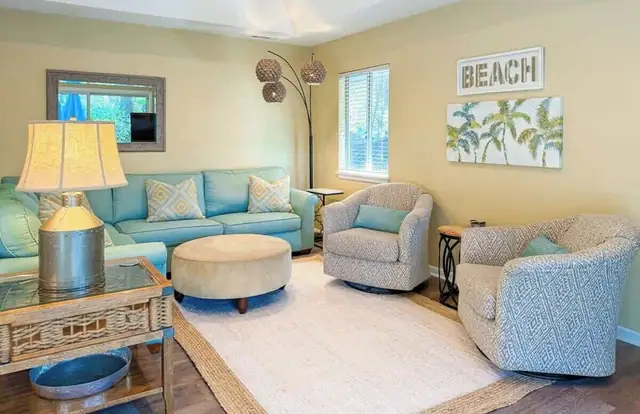 Living room of this home in Forest Beach