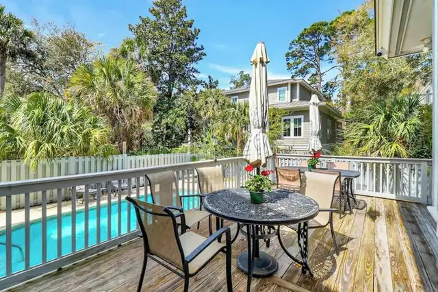 Balcony of this home in Forest Beach