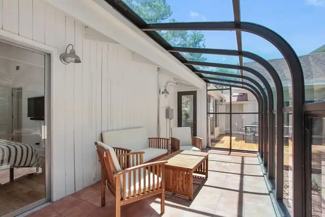 Balcony of this home in Forest Beach