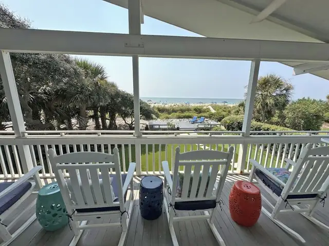Balcony of this home in Forest Beach