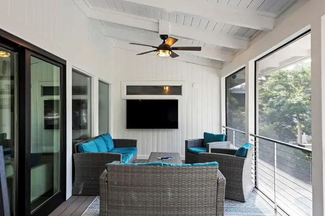 Balcony of this home in Forest Beach