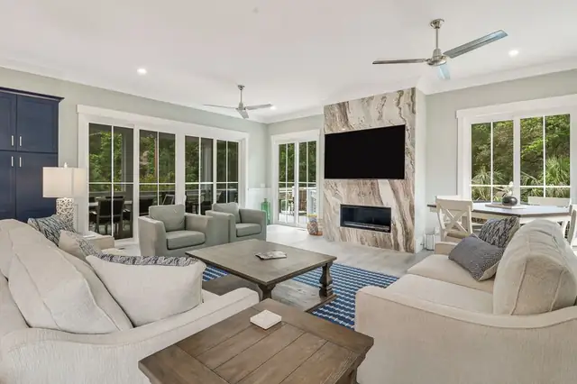 Living room of this home in Forest Beach