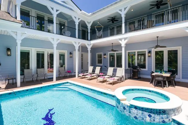 Pool of this home in Forest Beach