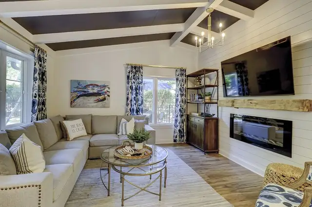 Living room of this home in Forest Beach
