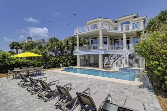 Outside of this home in Forest Beach