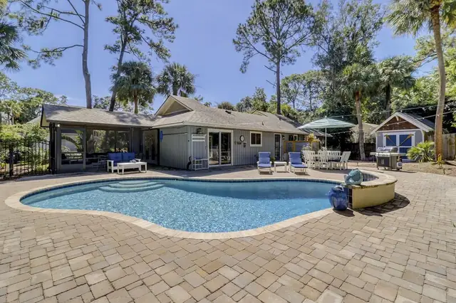 Pool of this home in Forest Beach